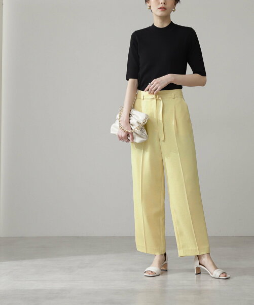 N. Natural Beauty Basic*|スタッズベルト付テーパードパンツ<<S Size